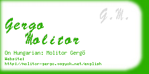 gergo molitor business card